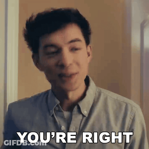 Man In Shirt Smiling Saying You're Right GIF