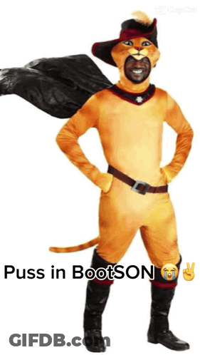 Man In Shrek Costume With Cape And Boots GIF