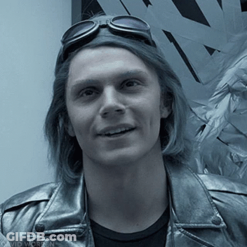 Man In Silver Jacket And Goggles GIF