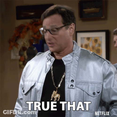 Man In Silver Jacket Says True That GIF