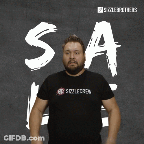 Man In Sizzlecrew Shirt Funny Face GIF