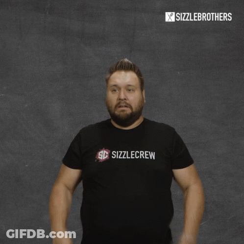 Man In Sizzlecrew Shirt Making Funny Face GIF