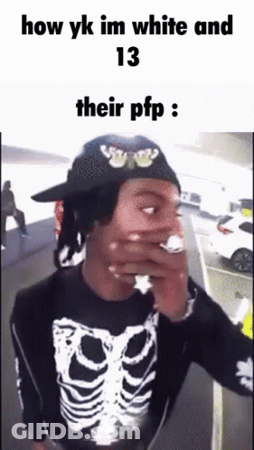 Man In Skeleton Shirt Covering Mouth GIF