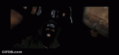 Man In Ski Mask Attacked By Hoodie GIF