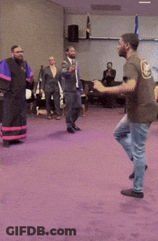 Man In Skull T-Shirt Dancing GIF