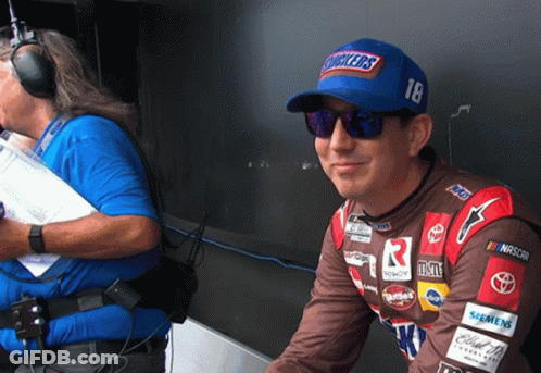 Man In Snickers Hat And Sunglasses In Garage GIF