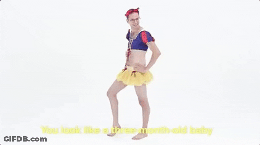Man In Snow White Costume GIF