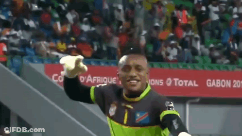 Man In Soccer Uniform Number 1 GIF