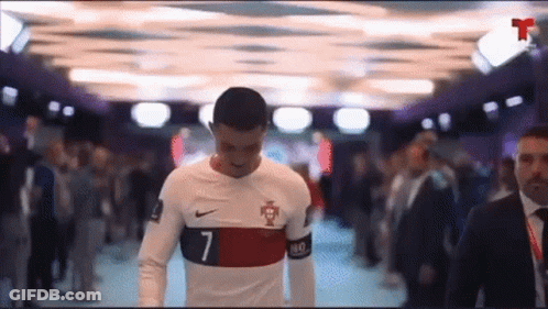 Man In Soccer Uniform Number 7 GIF