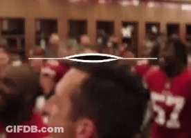 Man In Sombrero And 49Ers Jersey Dancing In Crowd GIF