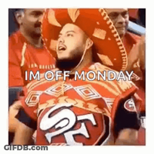 Man In Sombrero And 49Ers Jersey Dancing In Crowd GIF