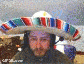 Man In Sombrero And Headphones GIF