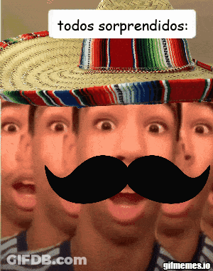 Man In Sombrero And Mustache Todos Sorprendidos GIF
