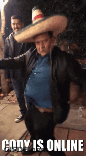 Man In Sombrero Cody Is Online GIF