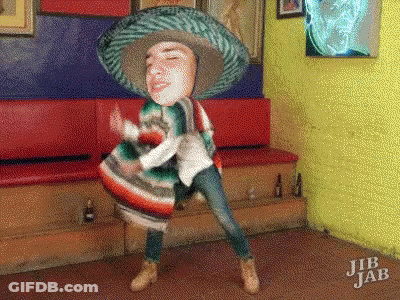 Man In Sombrero Dancing Jib Jab GIF