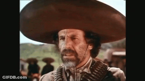Man In Sombrero Holding Gun GIF