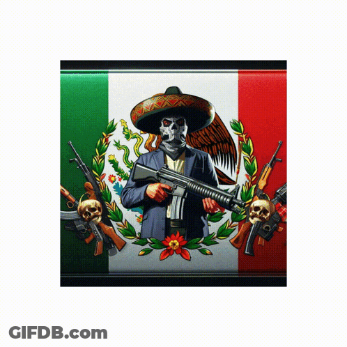 Man In Sombrero Holding Gun GIF