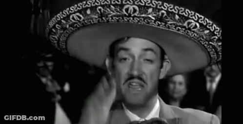 Man In Sombrero Making Funny Face GIF