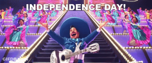 Man In Sombrero Playing Guitar Independence Day GIF
