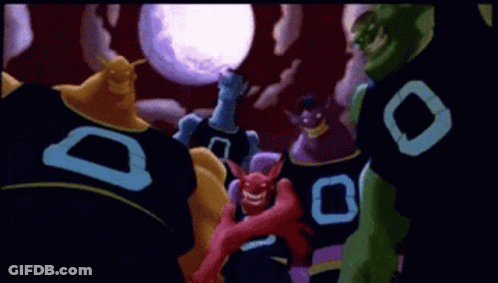 Man In Space Jam Jersey In Front Of Basketball Net GIF
