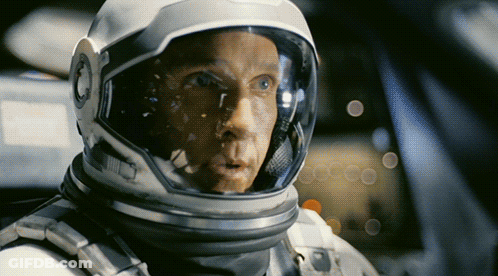 Man In Space Suit And Helmet GIF