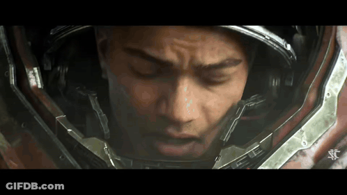 Man In Space Suit Eyes Closed GIF