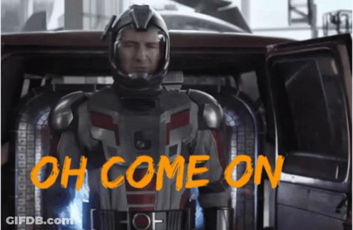 Man In Space Suit In Car With Words Oh Come On GIF