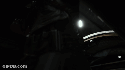 Man In Space Suit Looking Up GIF