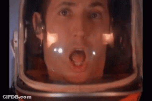 Man In Space Suit Mouth Open GIF