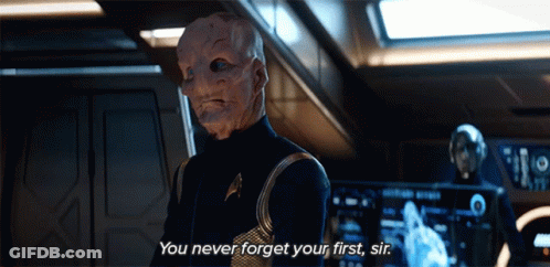 Man In Space Suit Says You Never Forget Your First Sir GIF