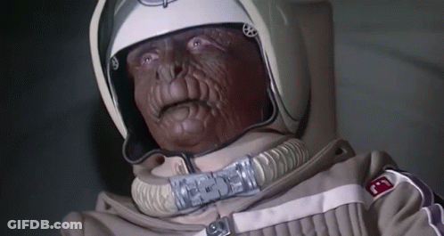 Man In Space Suit With A.M. Badge GIF