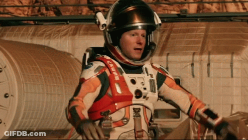 Man In Space Suit With Crew GIF