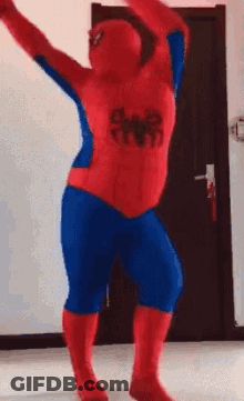Man In Spider-Man Costume Dancing GIF