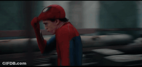 Man In Spider-Man Costume Standing GIF
