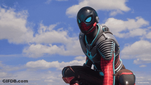 Man In Spider-Man Costume GIF