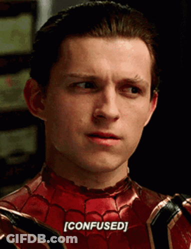 Man In Spiderman Costume Confused GIF
