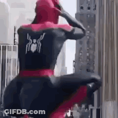 Man In Spiderman Costume GIF
