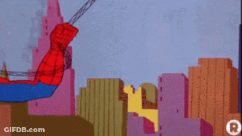 Man In Spiderman Costume With R GIF
