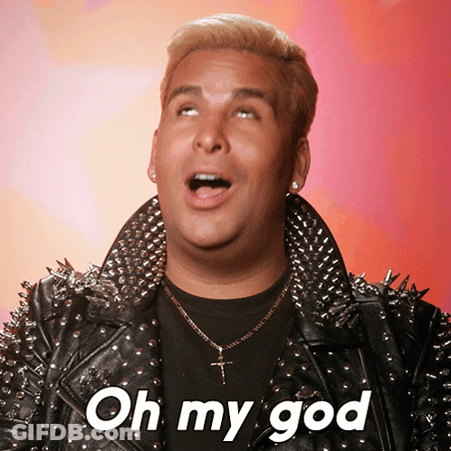 Man In Spiked Leather Jacket Saying Oh My God GIF