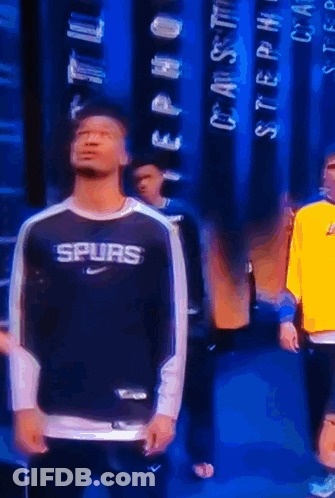 Man In Spurs Sweatshirt GIF
