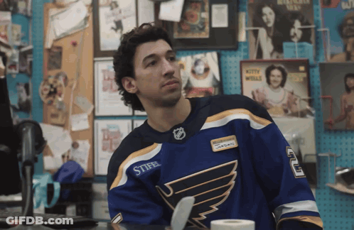 Man In St. Louis Blues Jersey Named Sam GIF
