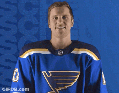 Man In St. Louis Blues Jersey Number 1 GIF