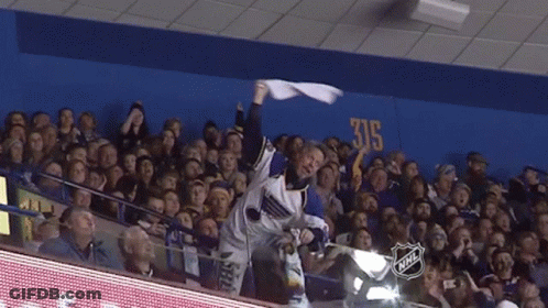 Man In St. Louis Blues Jersey Number 1 GIF