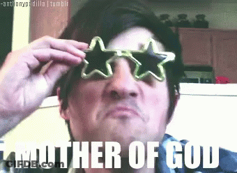 Man In Star Sunglasses Saying Mother Of God GIF