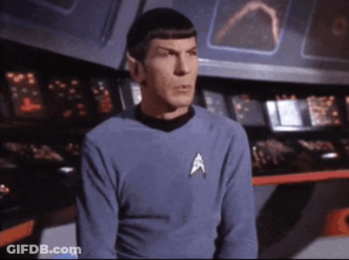 Man In Star Trek Uniform GIF