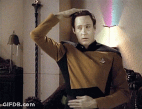 Man In Star Trek Uniform Saluting GIF