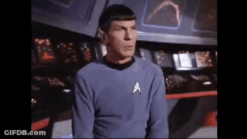Man In Star Trek Uniform GIF