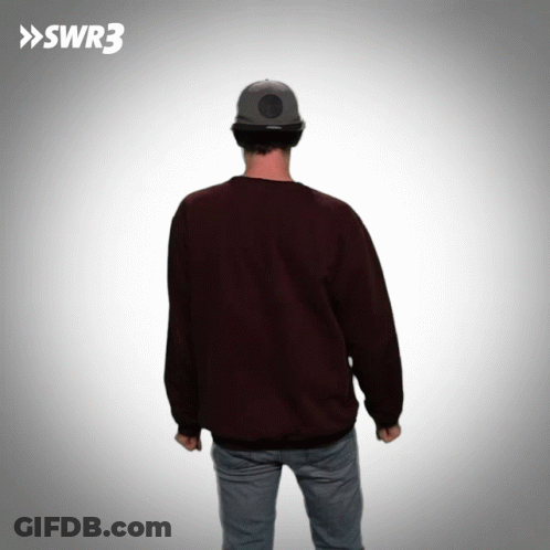 Man In Star Wars Hat At SWR3 Sign GIF