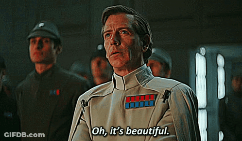 Man In Star Wars Uniform Saying Oh It's Beautiful GIF