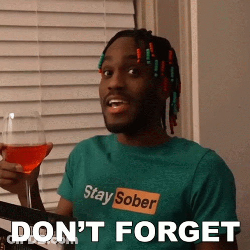 Man In Stay Sober Shirt Holding Wine GIF